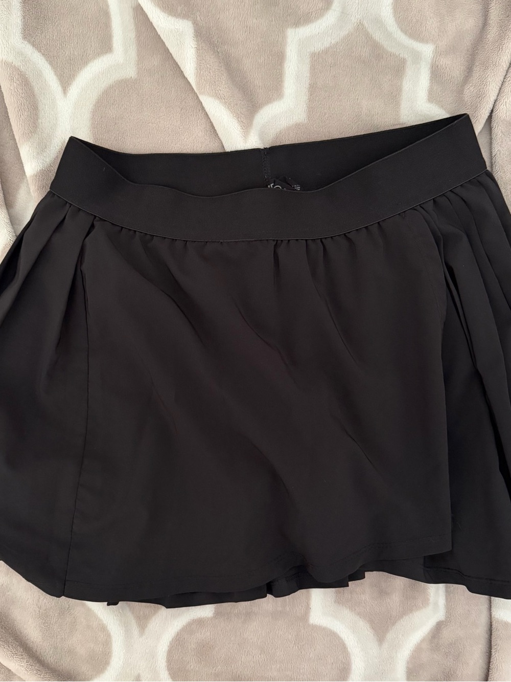 Women's Black Pleated Mini Skirt